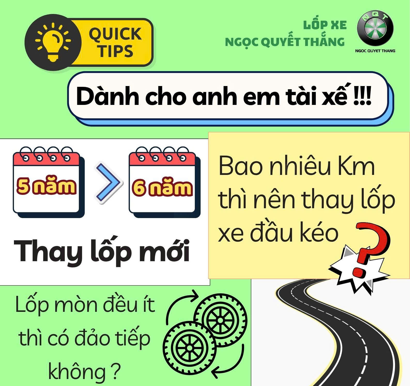 Mẹo vặt tài xế: Khi nào cần thay & đảo lốp xe đầu kéo để tiết kiệm nhất