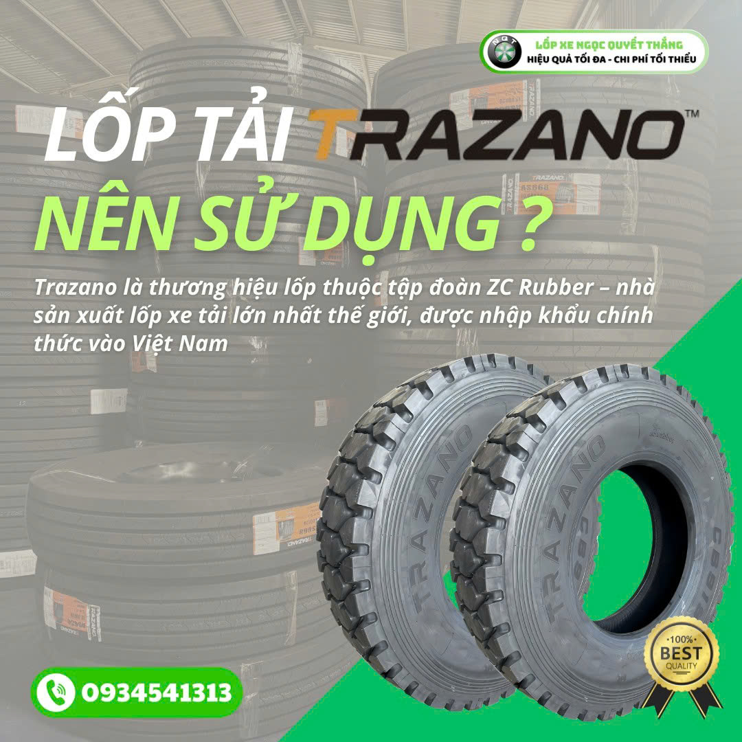 Có nên sử dụng lốp xe tải - container Trazano Thái Lan hay không?